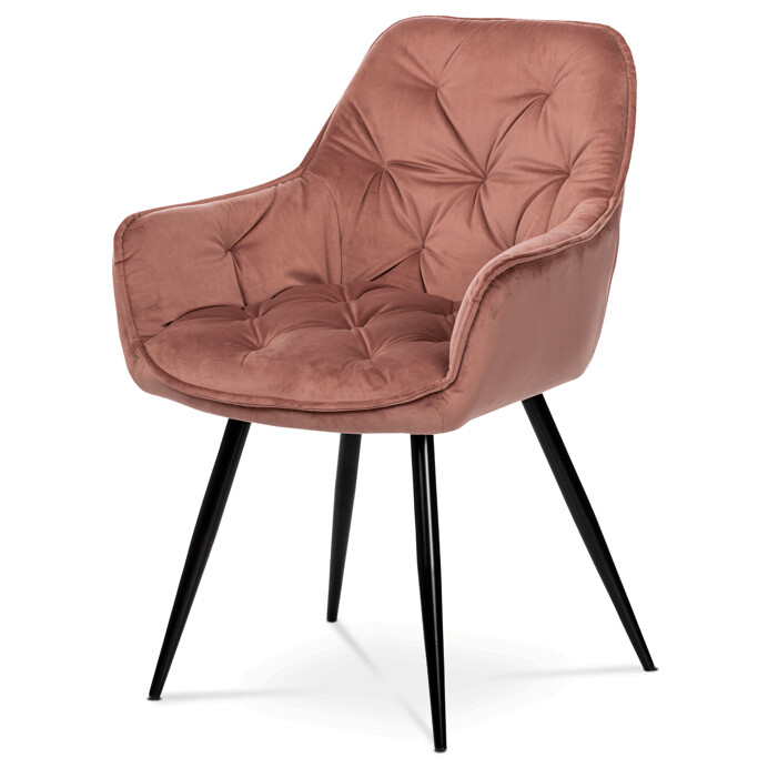 Jedálenská stolička ružová VELVET DCH-421 PINK4