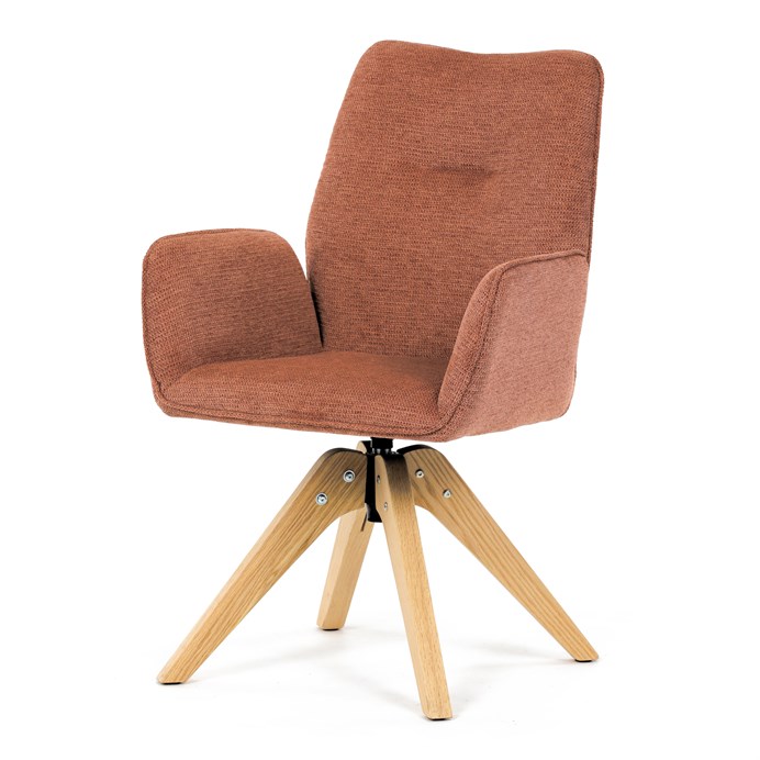 Jedálenská stolička, oranžová, látka, DCH-C2148 ORA2