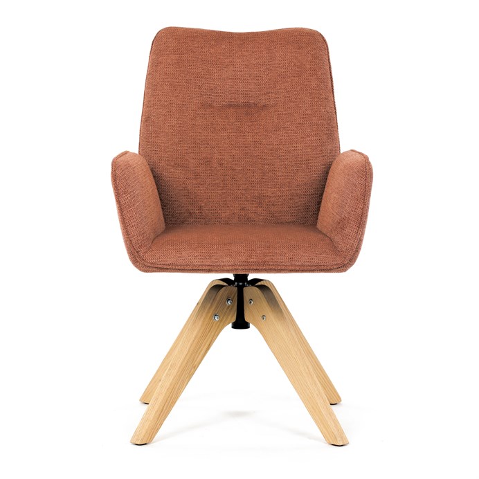 Jedálenská stolička, oranžová, látka, DCH-C2148 ORA2