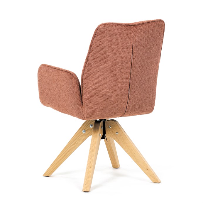 Jedálenská stolička, oranžová, látka, DCH-C2148 ORA2