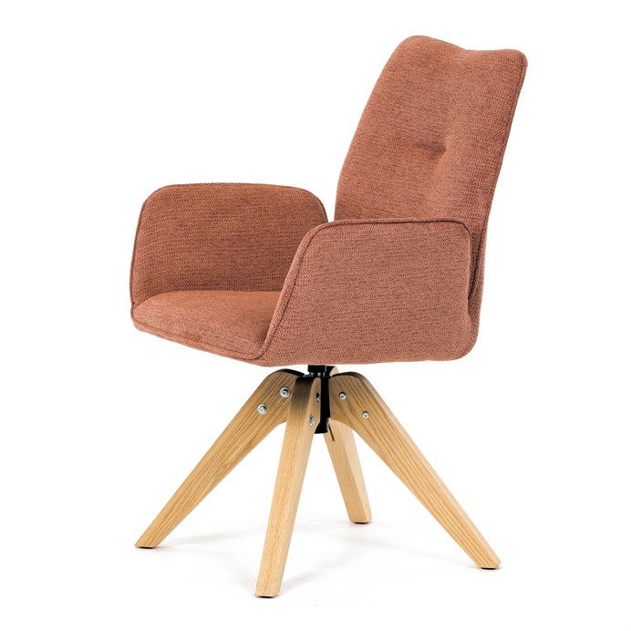 Jedálenská stolička, oranžová, látka, DCH-C2148 ORA2