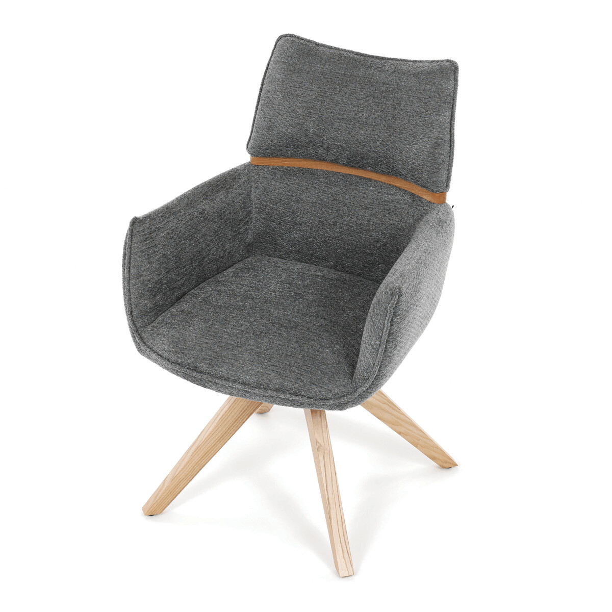 Jedálenské kreslo látka/drevo DCH-D1348 GREY2