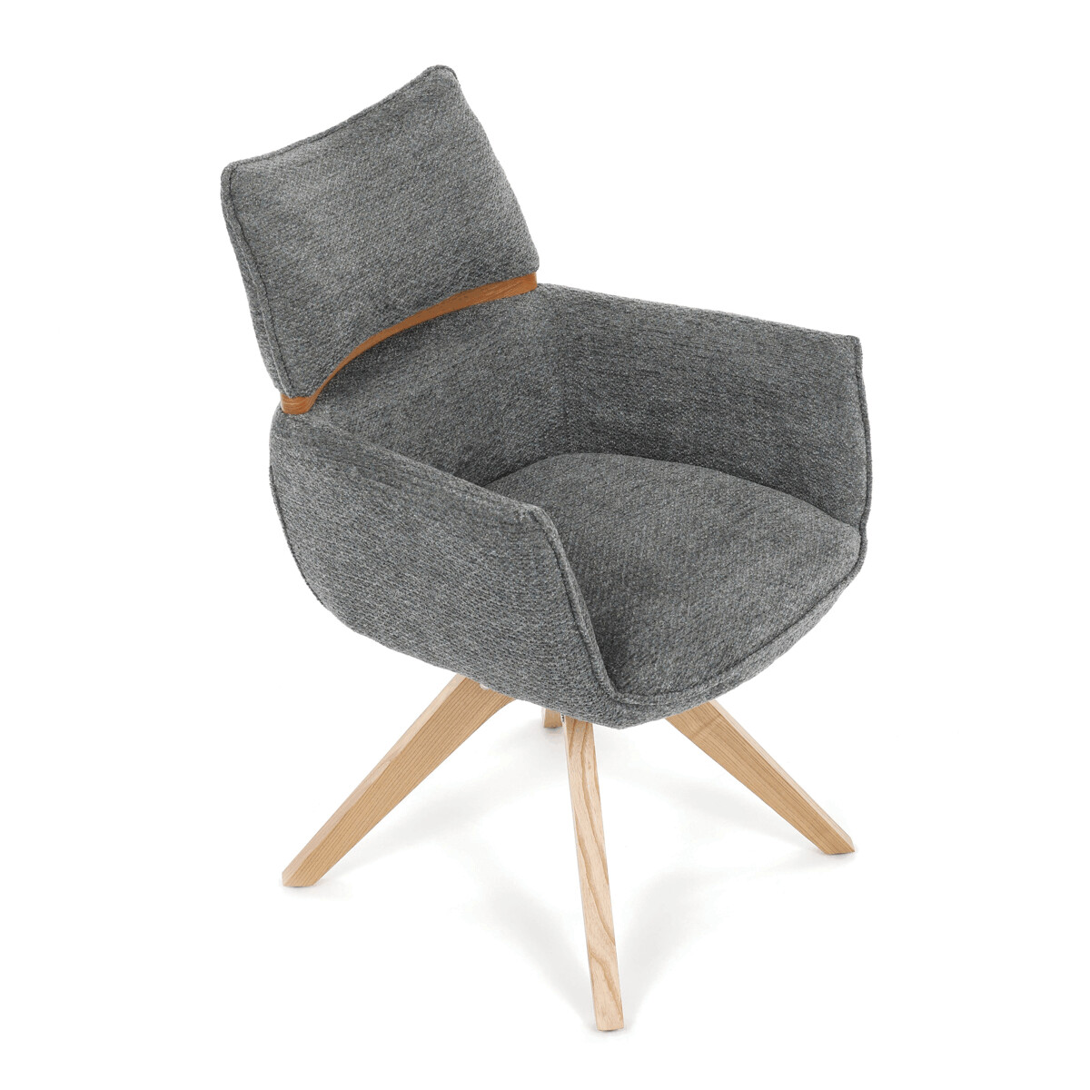 Jedálenské kreslo látka/drevo DCH-D1348 GREY2