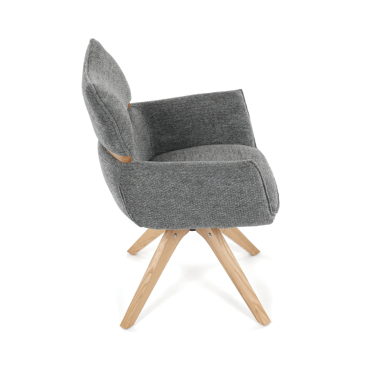 Jedálenské kreslo látka/drevo DCH-D1348 GREY2