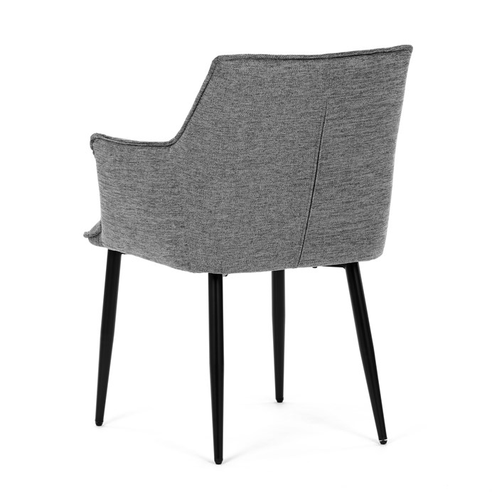 Jedálenská stolička, sivá, látka, DCH-J2139 GREY2