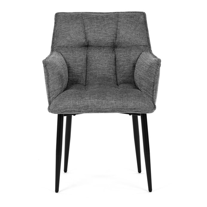 Jedálenská stolička, sivá, látka, DCH-J2139 GREY2