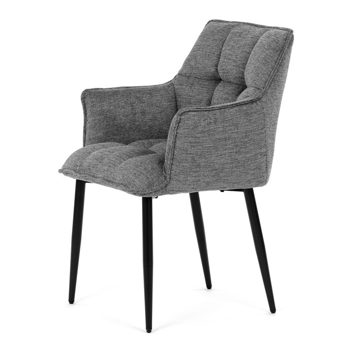Jedálenská stolička, sivá, látka, DCH-J2139 GREY2