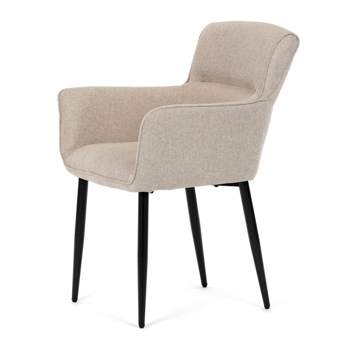 Jedálenská stolička, béžová, látka, DCH-J2159 CRM2