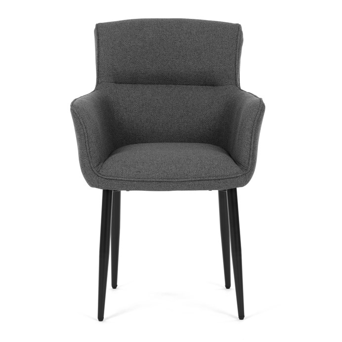 Jedálenská stolička, sivá, látka, DCH-J2159 GREY2