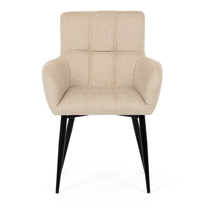 Jedálenská stolička, béžová, látka, DCH-P3146 CRM2