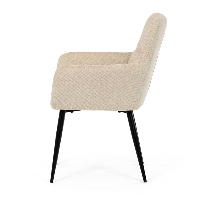 Jedálenská stolička, béžová, látka, DCH-P3146 CRM2