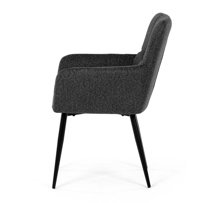 Jedálenská stolička, sivá, látka, DCH-P3146 GREY2