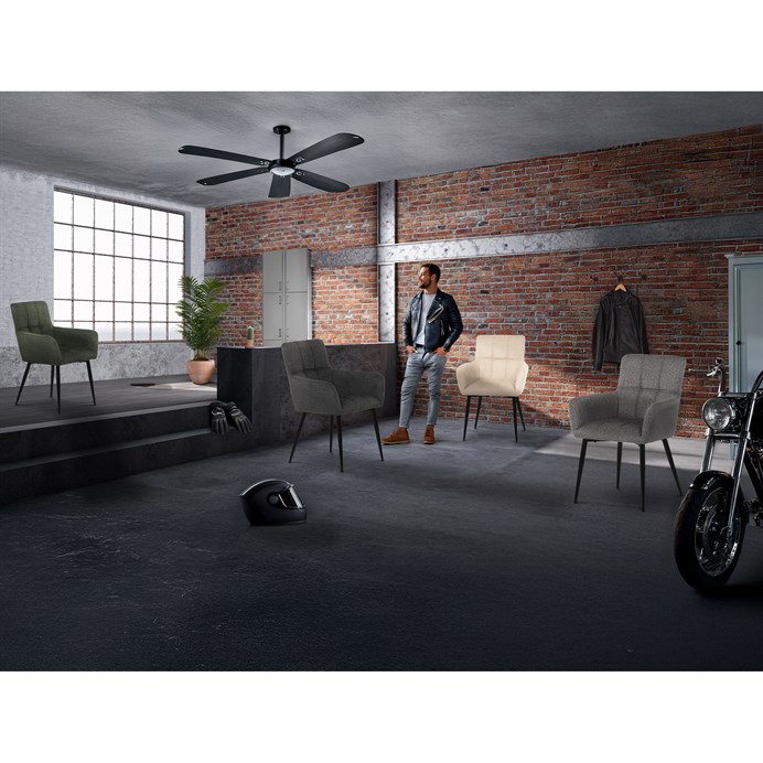 Jedálenská stolička, sivá, látka, DCH-P3146 GREY2