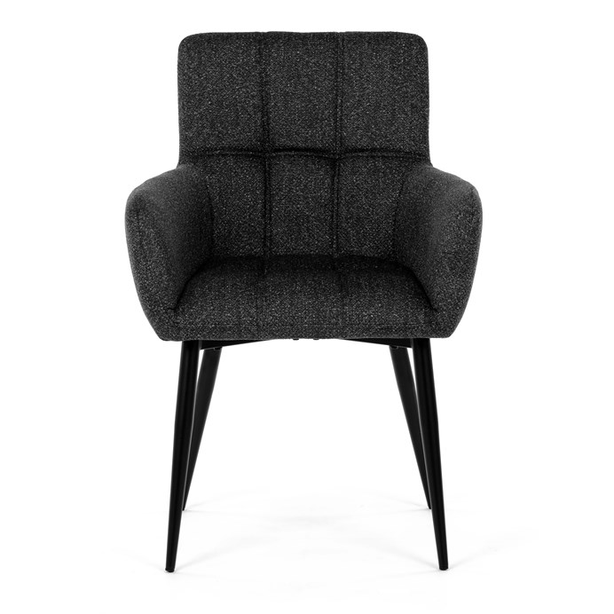 Jedálenská stolička, sivá, látka, DCH-P3146 GREY2