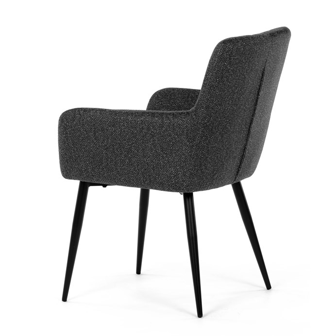 Jedálenská stolička, sivá, látka, DCH-P3146 GREY2