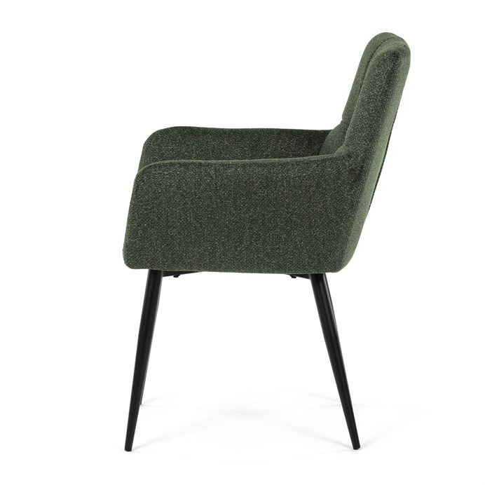 Jedálenská stolička, zelená, látka, DCH-P3146 GRN2