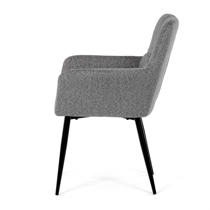 Jedálenská stolička, sivá, látka, DCH-P3146 SIL2
