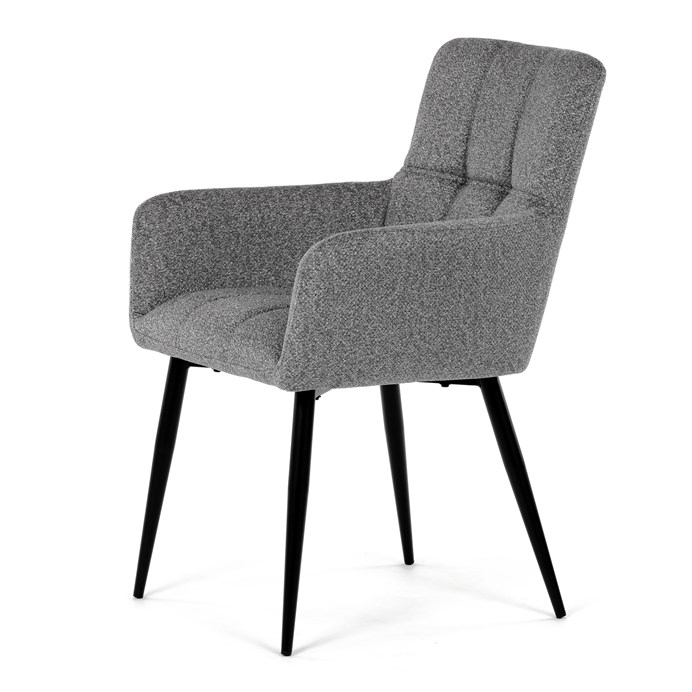 Jedálenská stolička, sivá, látka, DCH-P3146 SIL2