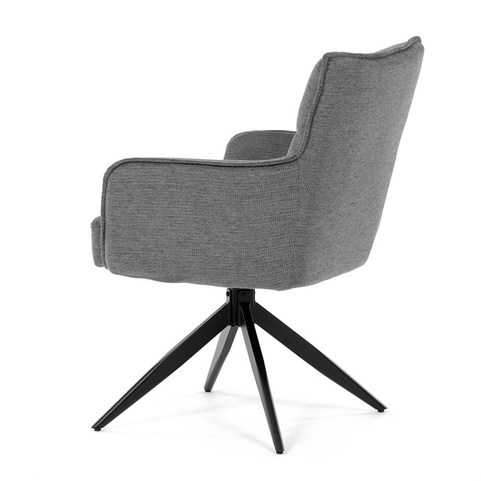 Jedálenská stolička, sivá, látka, DCH-P3170 GREY2