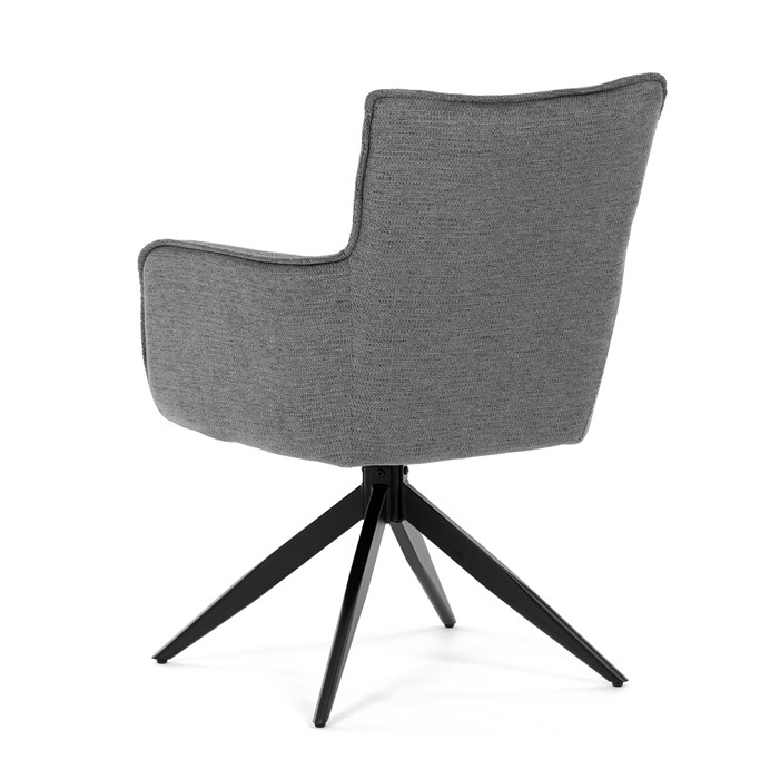 Jedálenská stolička, sivá, látka, DCH-P3170 GREY2