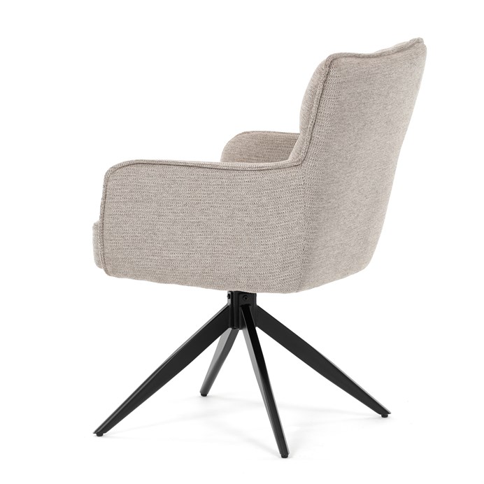 Jedálenská stolička, béžová, látka, DCH-P3170 LAN2