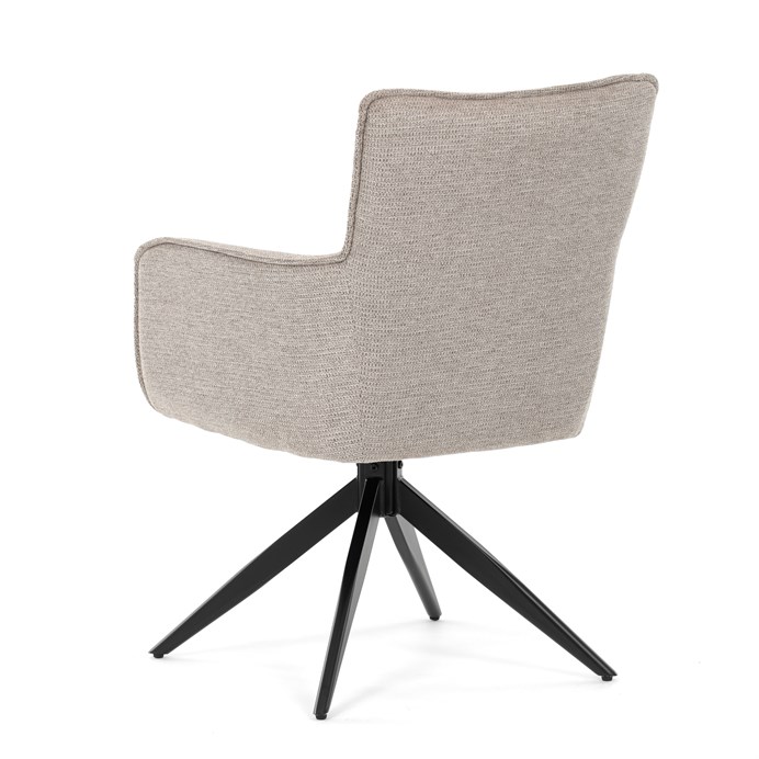 Jedálenská stolička, béžová, látka, DCH-P3170 LAN2