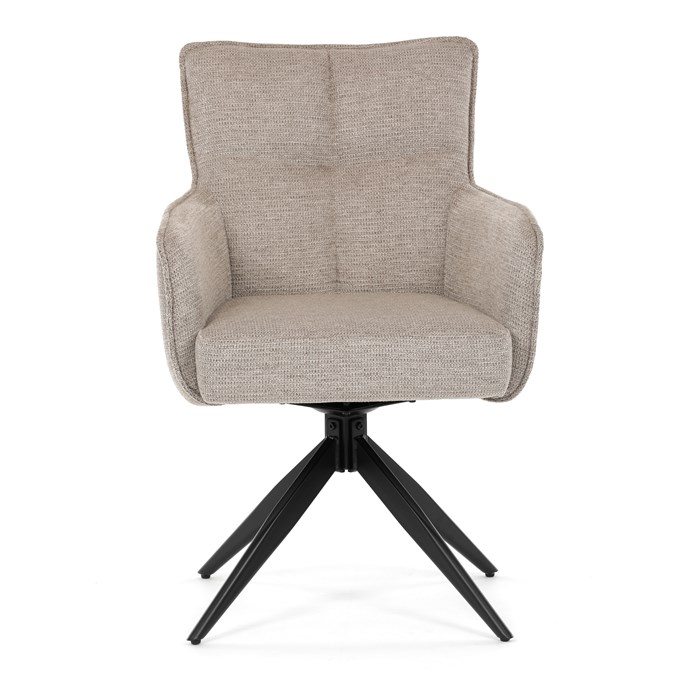 Jedálenská stolička, béžová, látka, DCH-P3170 LAN2