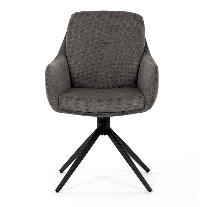 Jedálenská stolička, sivá, látka, DCH-P3174 GREY2