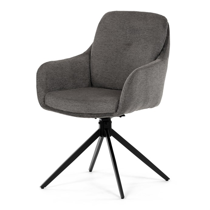 Jedálenská stolička, sivá, látka, DCH-P3174 GREY2