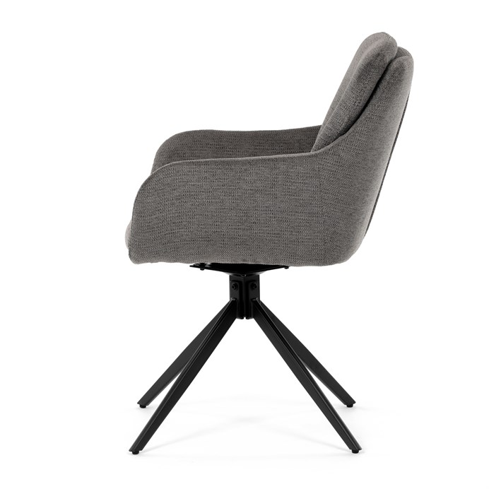 Jedálenská stolička, sivá, látka, DCH-P3174 GREY2