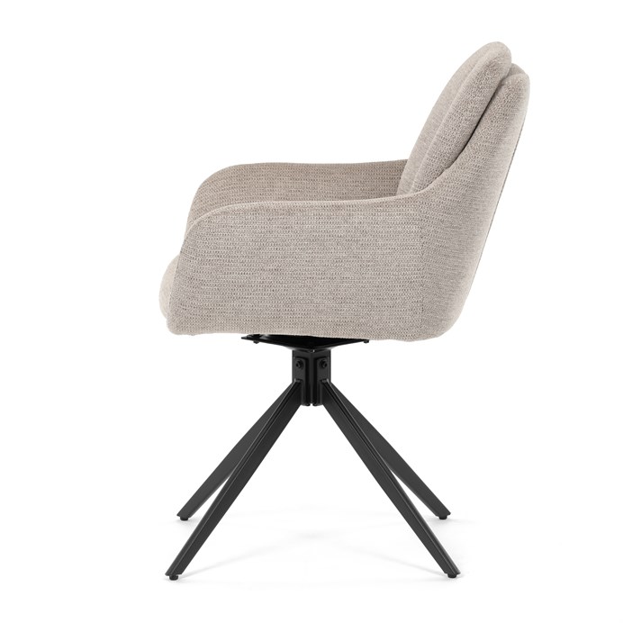 Jedálenská stolička, béžová, látka, DCH-P3174 LAN2