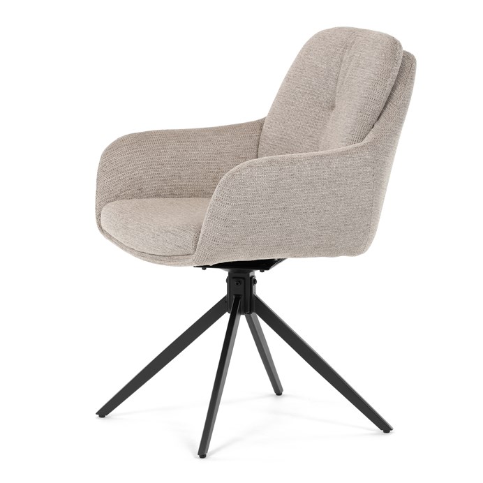 Jedálenská stolička, béžová, látka, DCH-P3174 LAN2