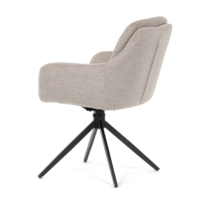 Jedálenská stolička, béžová, látka, DCH-P3174 LAN2