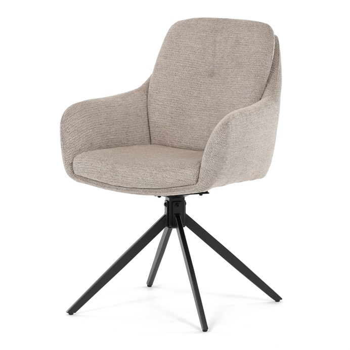 Jedálenská stolička, béžová, látka, DCH-P3174 LAN2