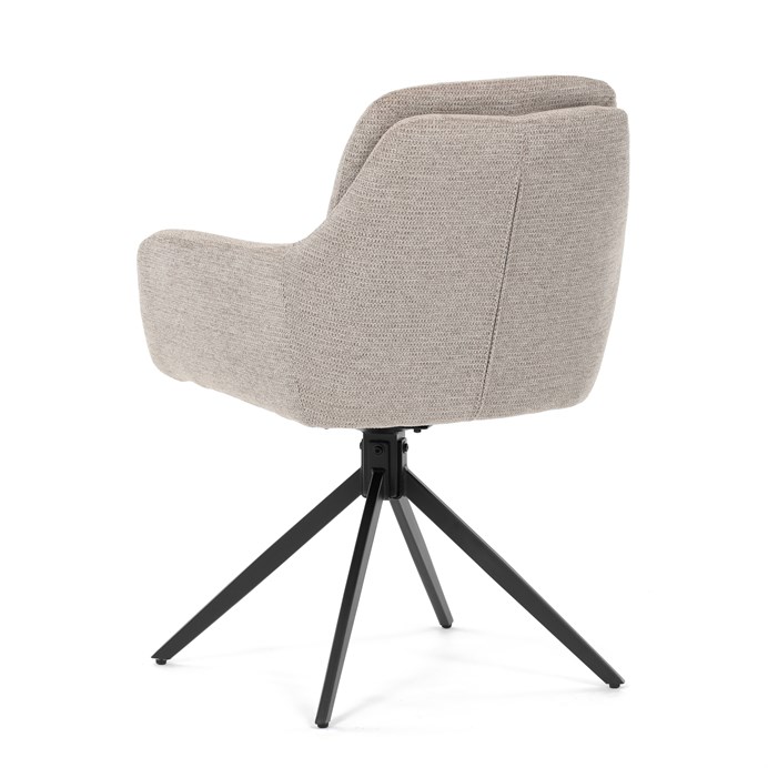 Jedálenská stolička, béžová, látka, DCH-P3174 LAN2