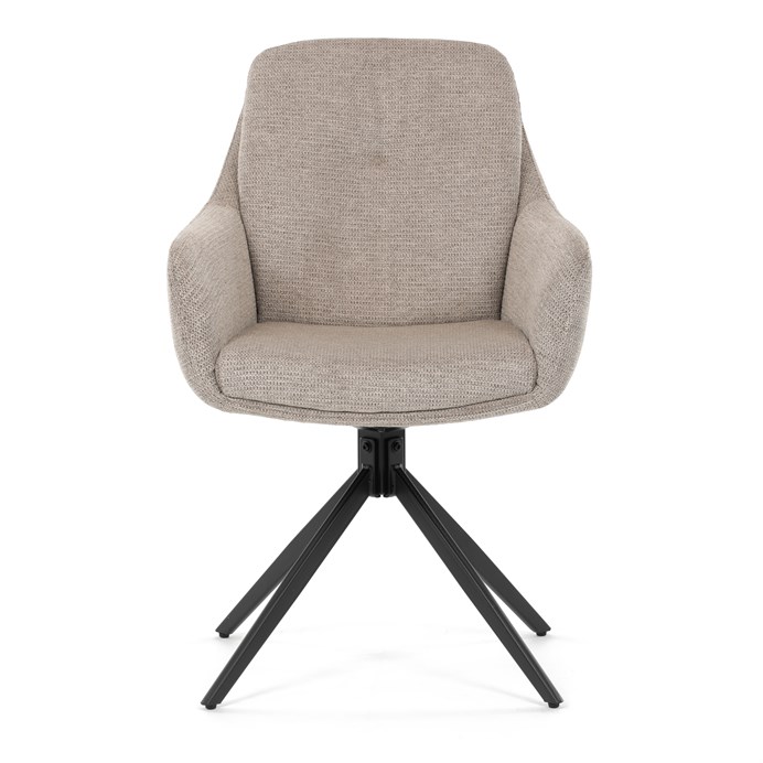 Jedálenská stolička, béžová, látka, DCH-P3174 LAN2