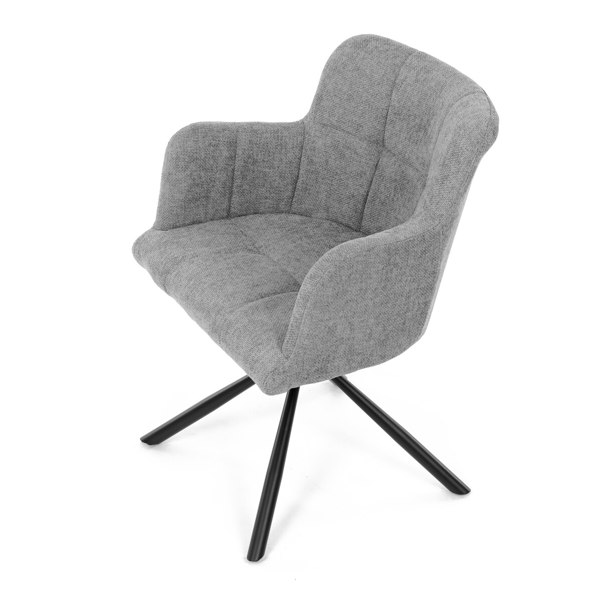 Jedálenské kreslo látka/kov DCH-T1122 GREY2