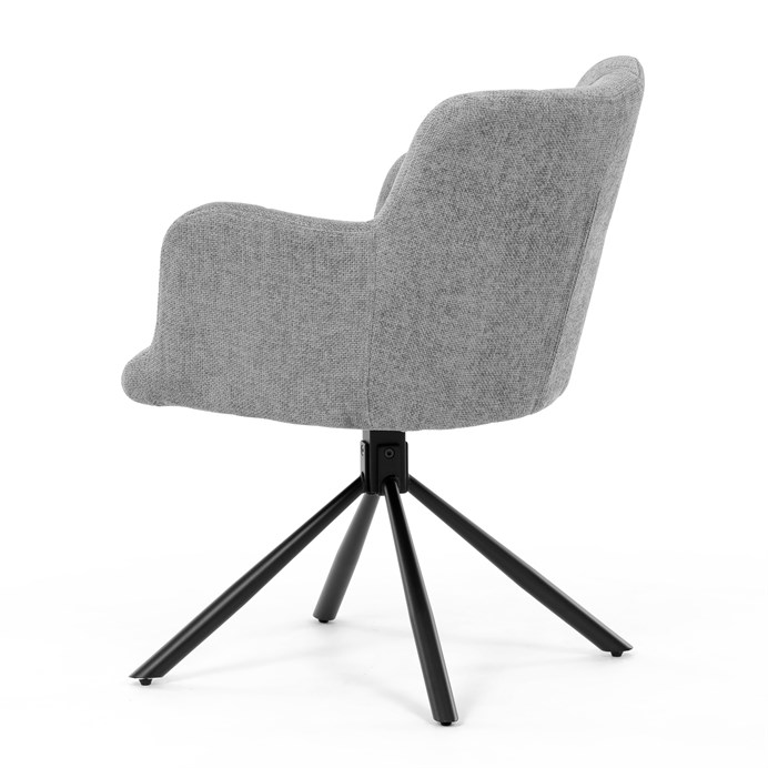 Jedálenská stolička, sivá, látka, DCH-T1122 GREY2