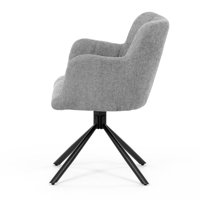 Jedálenská stolička, sivá, látka, DCH-T1122 GREY2