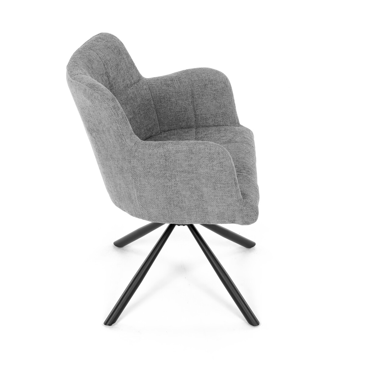 Jedálenské kreslo látka/kov DCH-T1122 GREY2