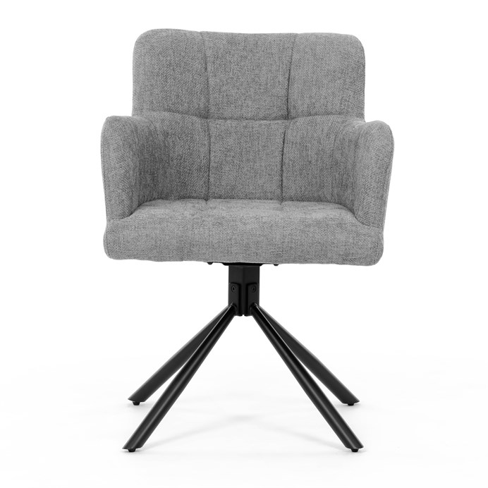 Jedálenská stolička, sivá, látka, DCH-T1122 GREY2