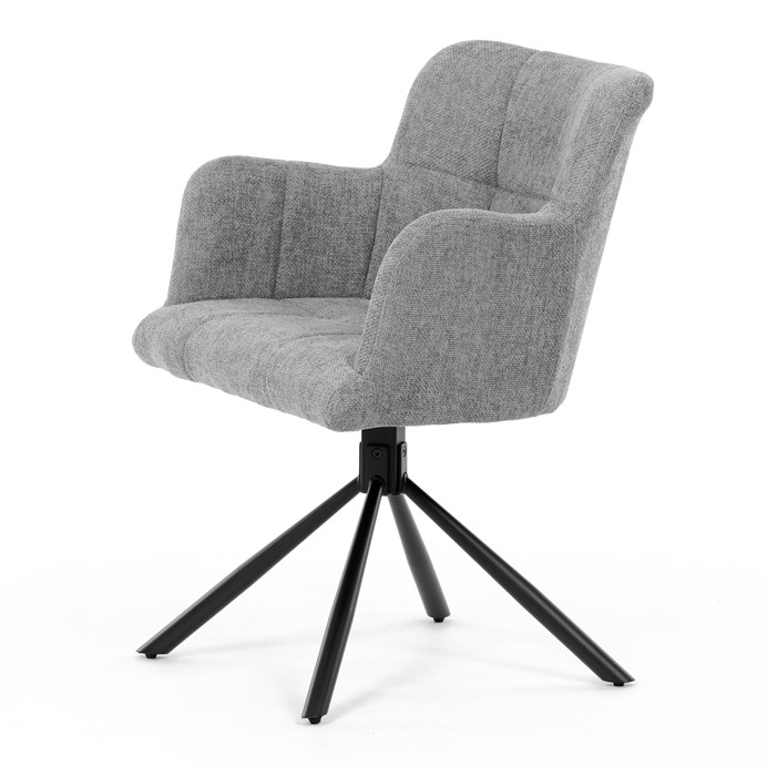 Jedálenská stolička, sivá, látka, DCH-T1122 GREY2