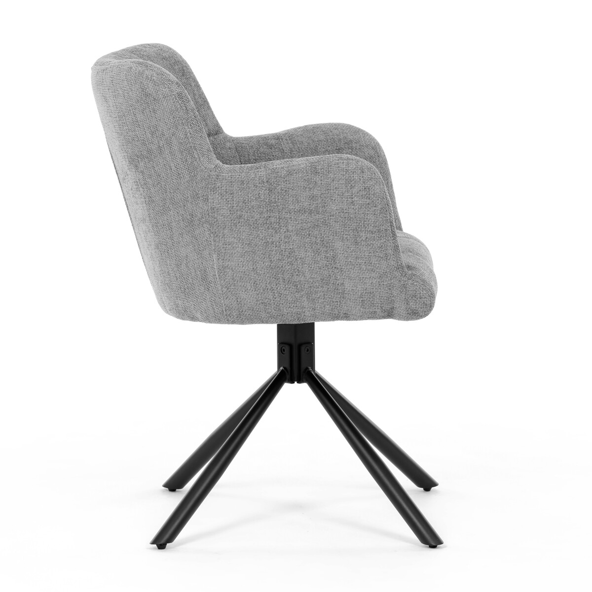 Jedálenské kreslo látka/kov DCH-T1122 GREY2
