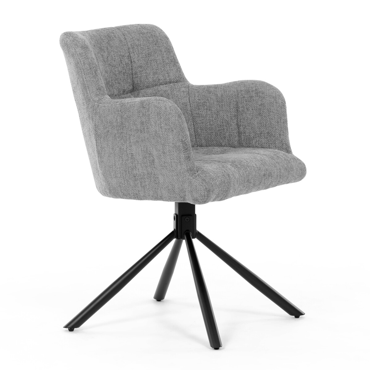 Jedálenské kreslo látka/kov DCH-T1122 GREY2