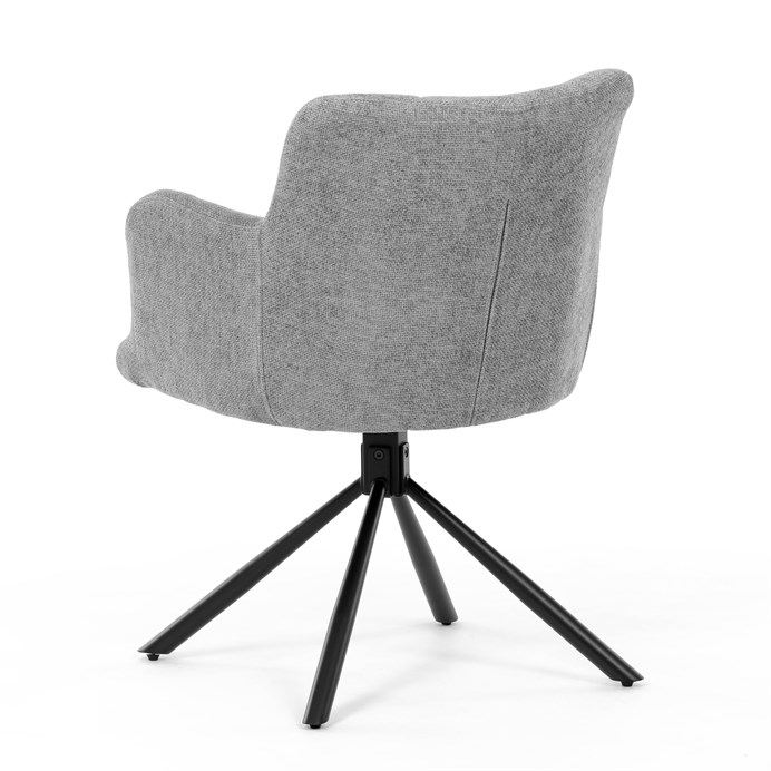 Jedálenská stolička, sivá, látka, DCH-T1122 GREY2