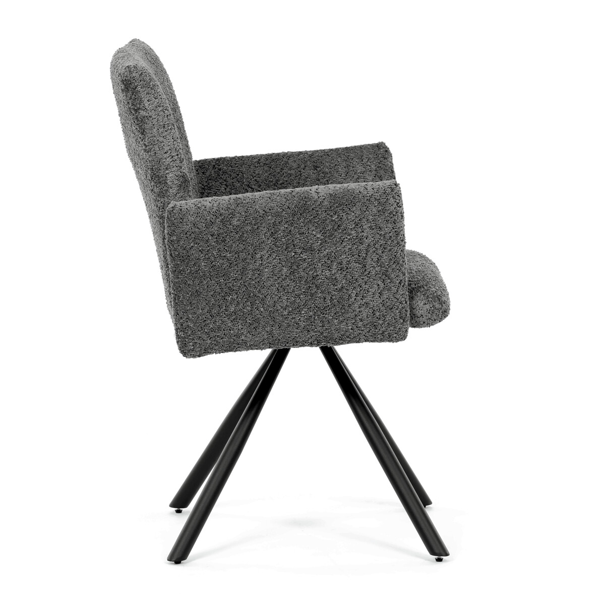 Jedálenské kreslo látka/kov DCH-W1117 GREY2