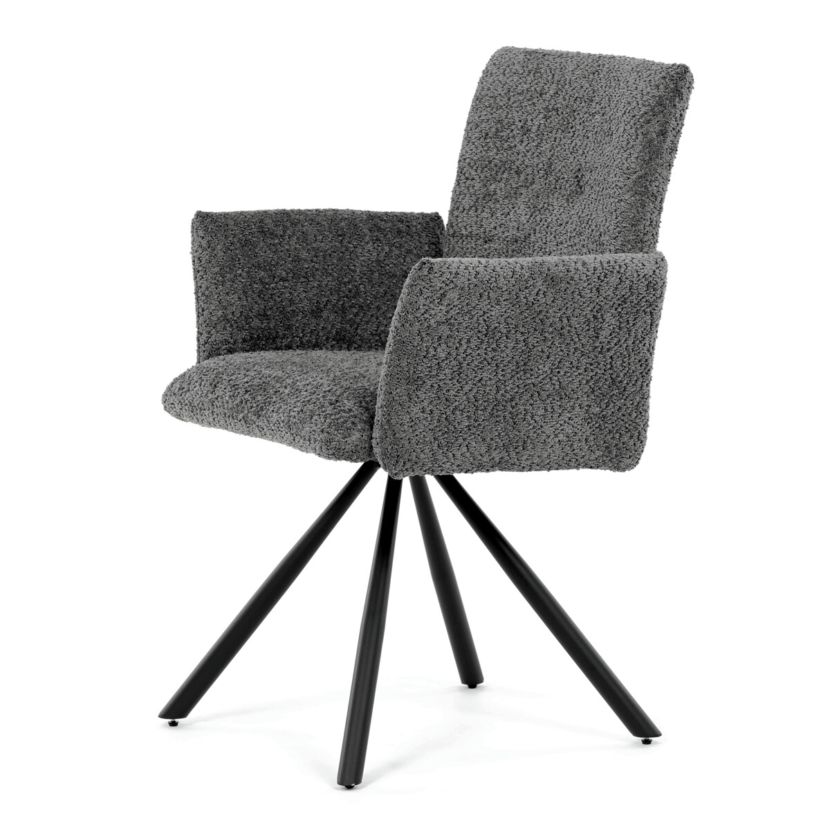 Jedálenské kreslo látka/kov DCH-W1117 GREY2