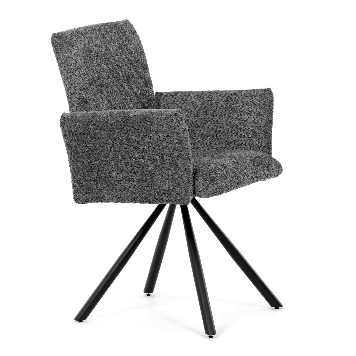 Jedálenské kreslo látka/kov DCH-W1117 GREY2