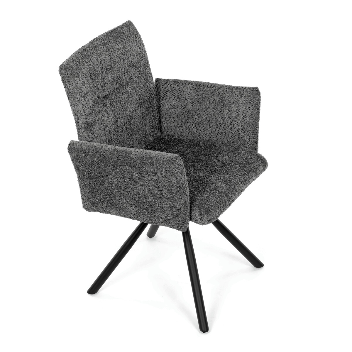 Jedálenské kreslo látka/kov DCH-W1117 GREY2