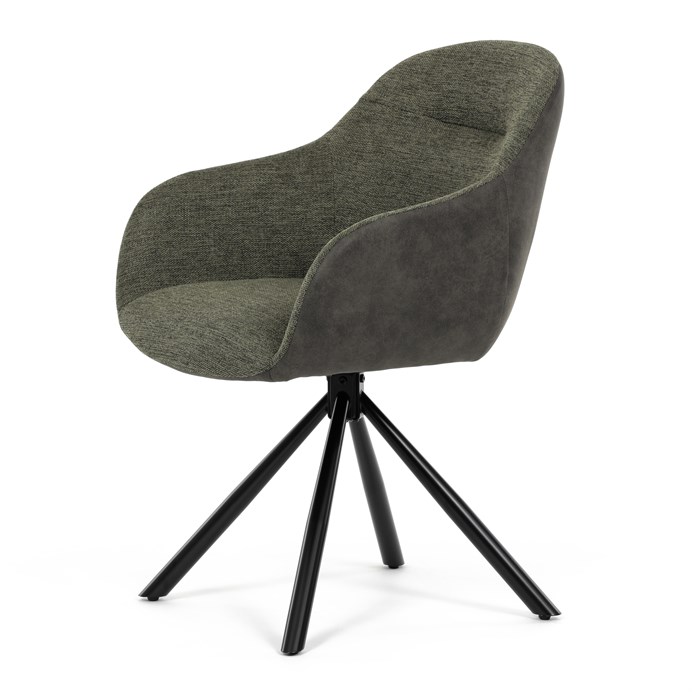 Jedálenská stolička, zelená, látka, DCH-Y1143 GRN2